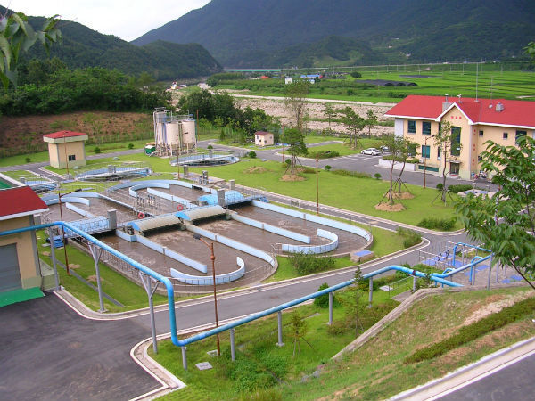 산청군 하수처리장 전경