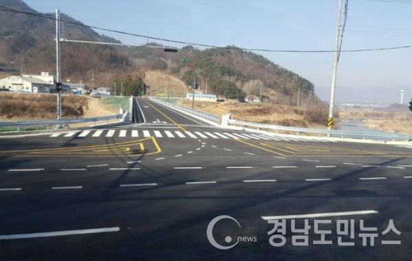 남하~가조간 도로 전경사진(사진=경남도)