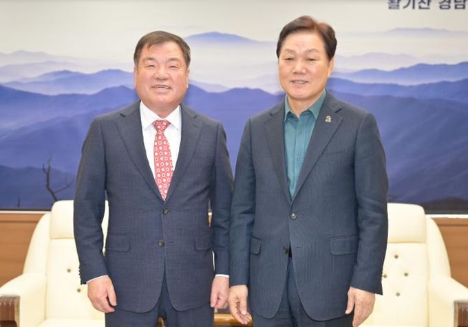 이승화 군수 경남도청 방문