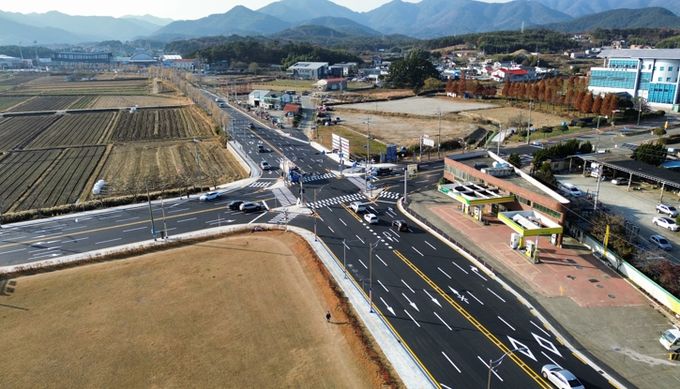 고성군 기월사거리 정비공사 완료, 교통 환경 대폭 개선 !