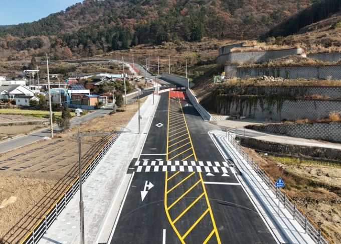 사천케이블카 자연휴양림 진입 도시계획도로 개통