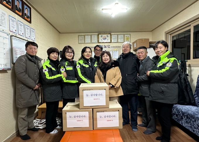 불현동 자율방범후원회, 불현지대 방범초소 위문