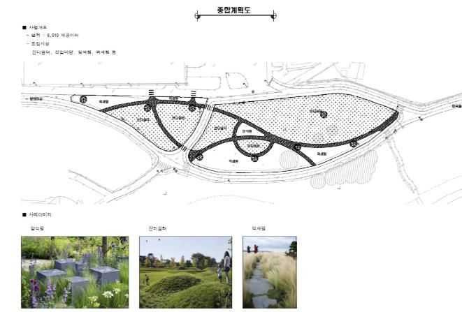 고양대덕생태공원 포켓쉼터 조성 종합계획도