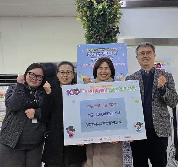 의정부시 의정부2동, 의정부시지속가능발전협의회 성금 기부