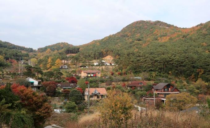 산청군 귀농 전원 마을 방목 어천마을 전경