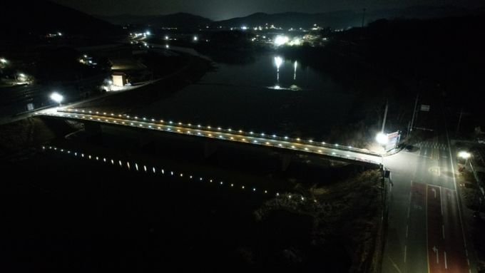 산청군 생비량면, 도전교 야간조명 설치