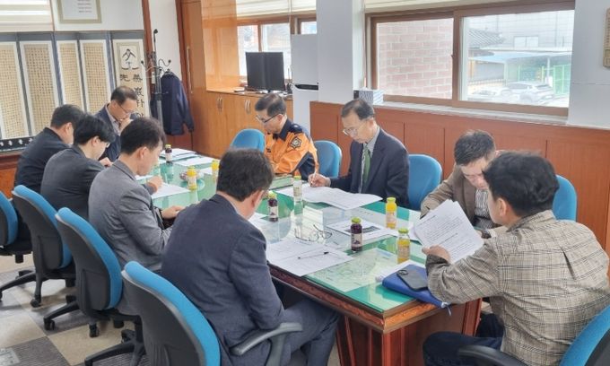 함양 안의면 산불 예방을 위한 긴급 점검 회의