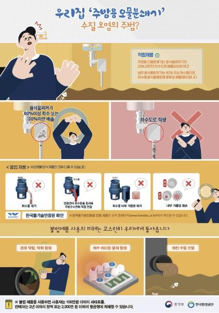 함양군, 올바른 주방용 오물분쇄기 사용 홍보