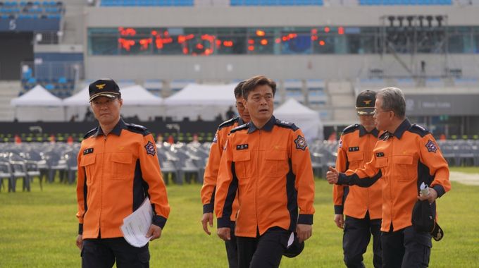 최용철 전남소방본부장, 2025 전국생활체육대축전 현장점검