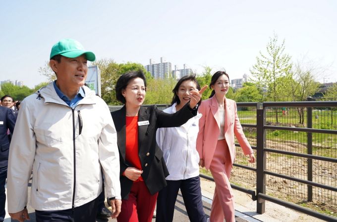 암사초록길 개통식(4.29) 모습