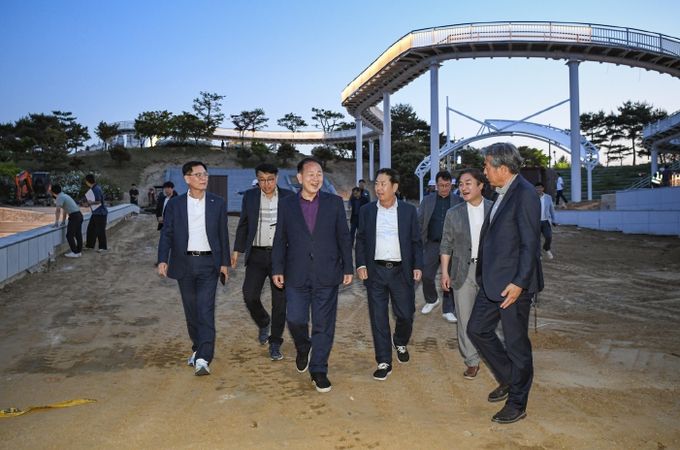 중앙공원정비사업야간경관점검