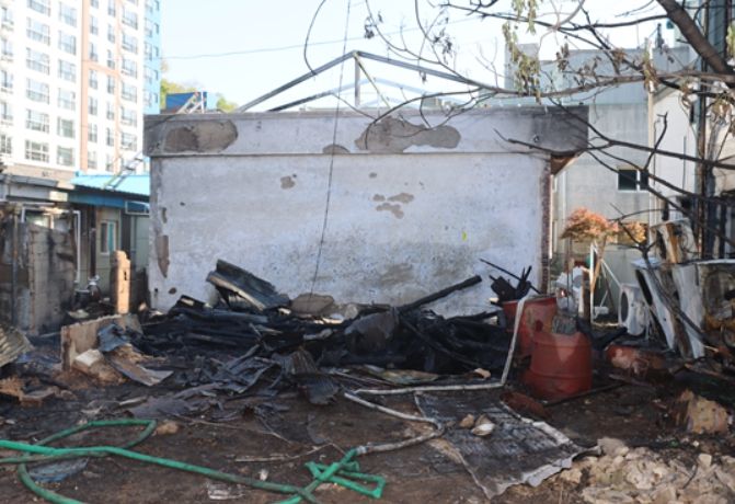 후포리 용접부주의로 인한 주택화재 현장