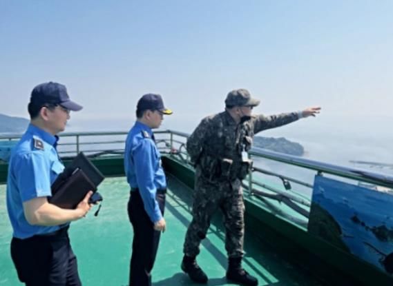 사천해경서장, 통합방위작전 공조체제 확립을 위한 관할 해안경계부대 방문