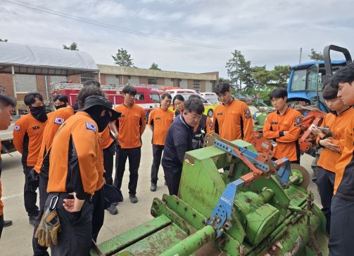 나주소방서, 영농철 대비 농기계사고 대응 특별교육 실시