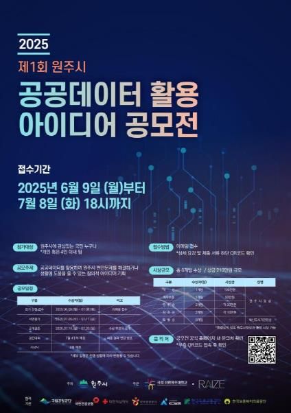 제1회 공공데이터활용 아이디어 공모전 포스터