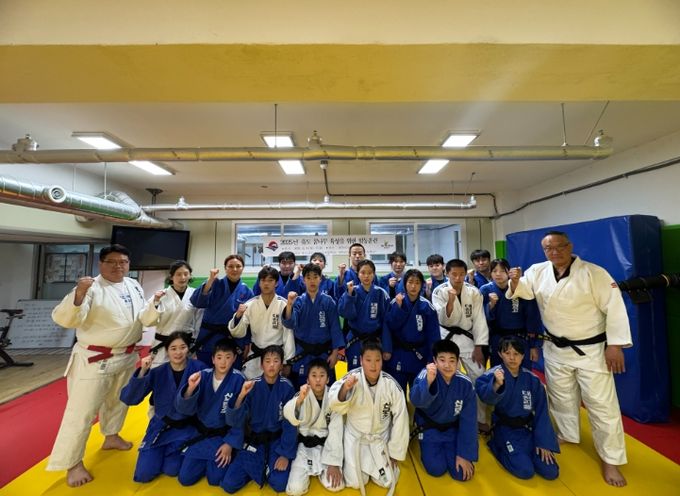 부산 북구청 여자 유도선수단, 유도 꿈나무들과 함께 합동훈련