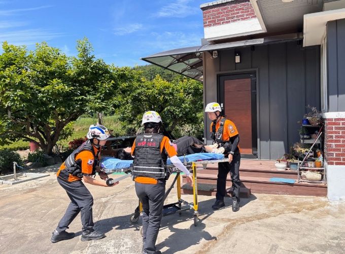 “산사태 대응 대피훈련” 실시