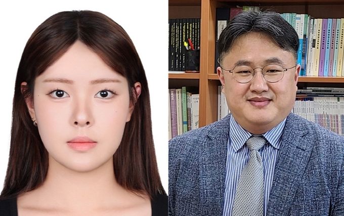 경상국립대학교 대학원 임산공학과 석사과정 김민서 씨와 이지영 교수