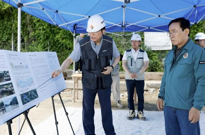 우기 대비 점검하는 김문근 단양군수