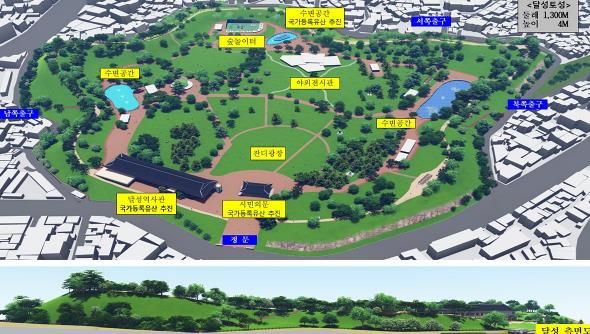 달성토성 복원 조감도