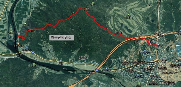 어등산탐방길 위치도.