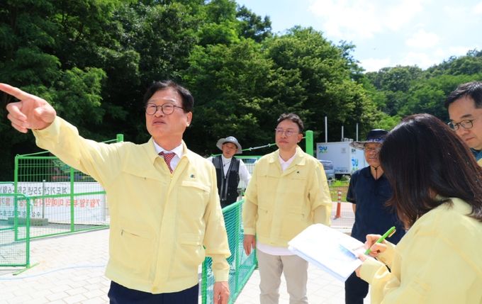 민선8기 취임 3주년 맞이 김대권 수성구청장 수성파크골프장 현장점검