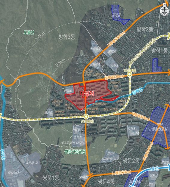 위치도 (도봉구 방학동 272번지 일대)