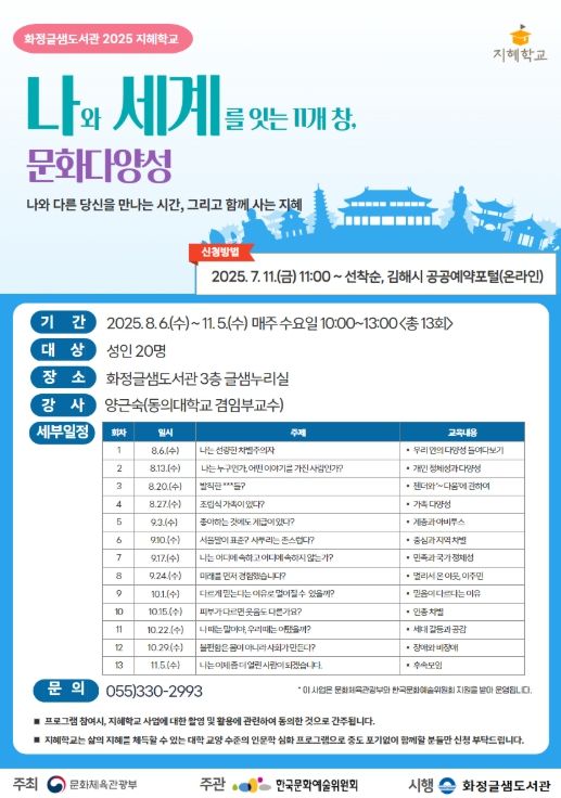 화정글샘도서관 ‘지혜학교’ 공모 선정