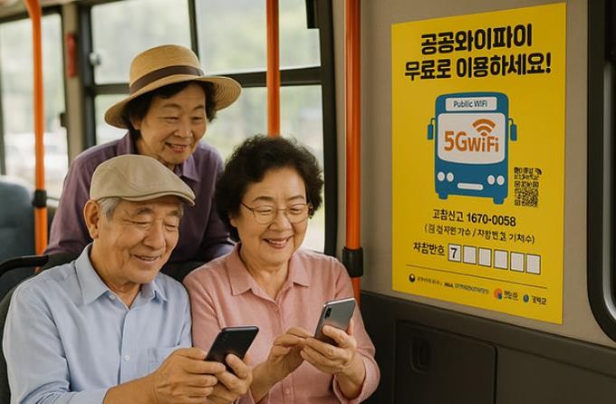 남해군, 농어촌버스 전 차량에 무료 와이파이 설치