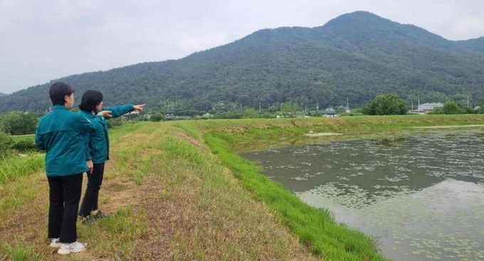 밀양시 산외면, 여름철 대비 저수지 현장점검 실시