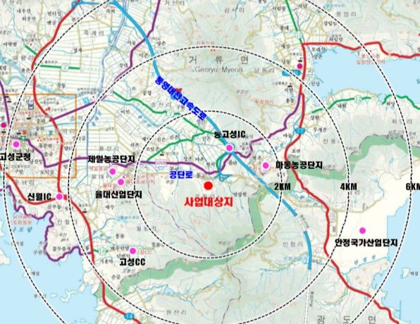 위치도(고성스마트일반산업단지)