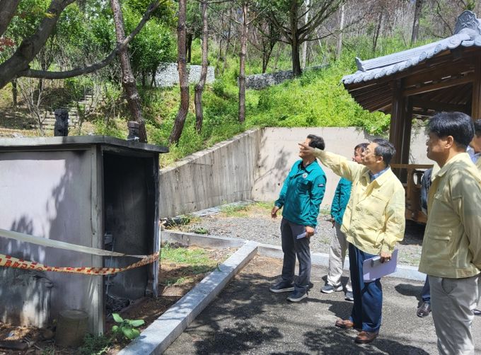 청송여고 산불 피해 현장점검 및 재난 대응 회의