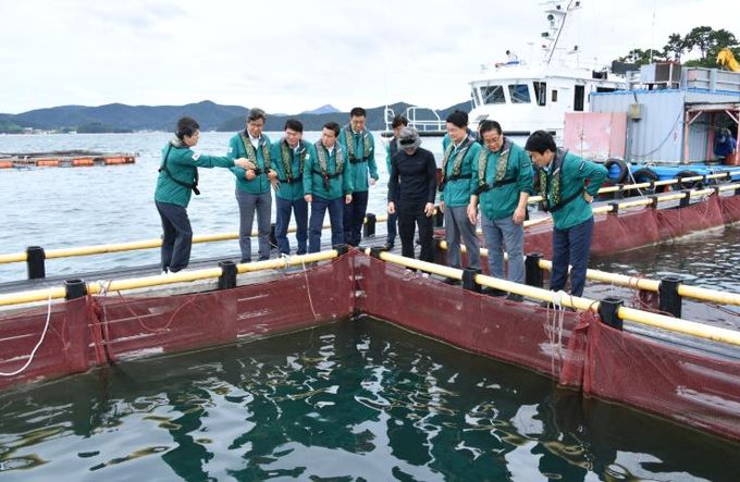 거제 가두리 양식어장 방문해 고수온 대응 실태 점검