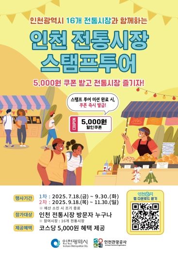 2025년 인천 전통시장 스탬프투어_포스터