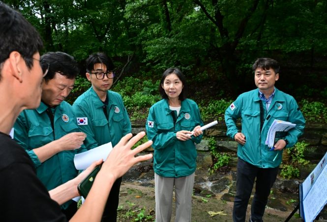 산사태 취약 지역 현장점검하는 최호정 의장