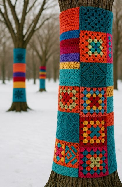 ‘가로수 뜨개옷 입히기’ 프로젝트