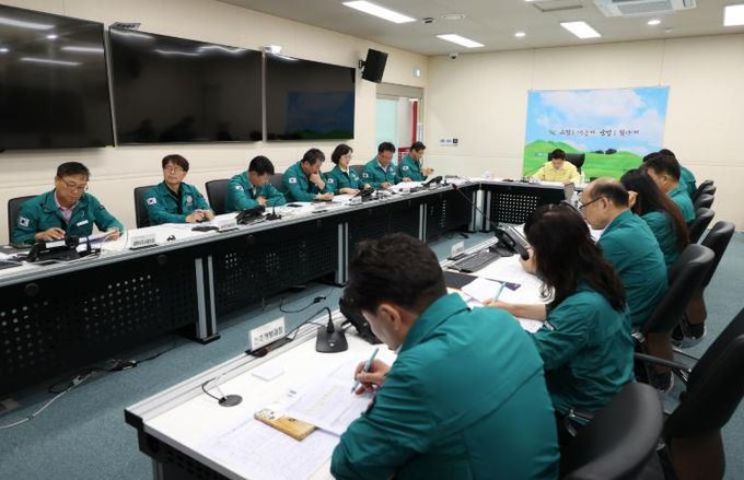 고성군, 집중호우 피해 복구 구슬땀