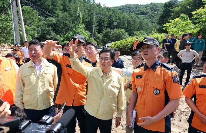 김동연 도지사, 가평군 수해현장 재방문