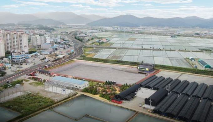 고성군, 상습 침수지역 불안 덜어내는 도심 침수예방사업 추진 순항(송학지구 유수지 조감도)