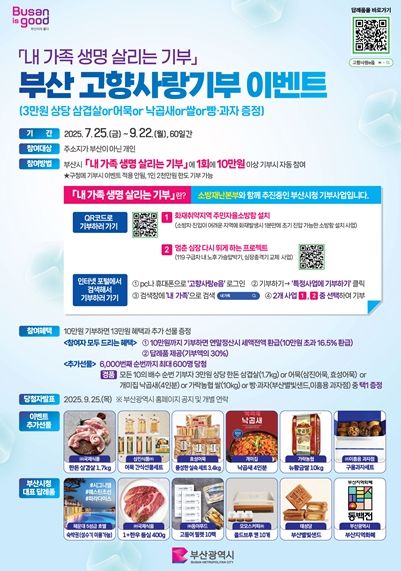 '내 가족 생명 살리는 고향사랑기부' 모금 시작