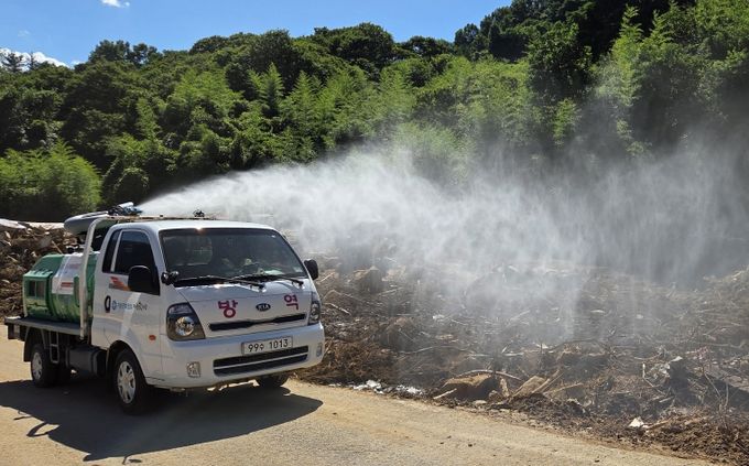 산청군 방역지원