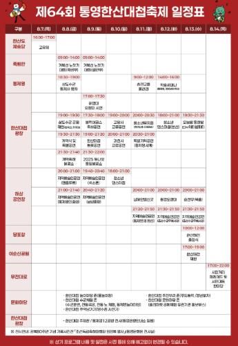 제64회 통영한산대첩축제‘한산도!! 최초의 통제영!’8일 개막