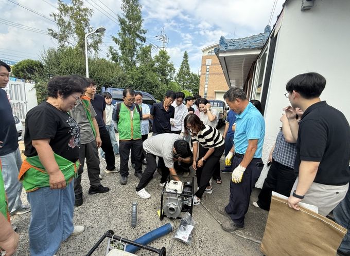 지역 자율방재단·동 직원 함께하는 수방 대비 교육
