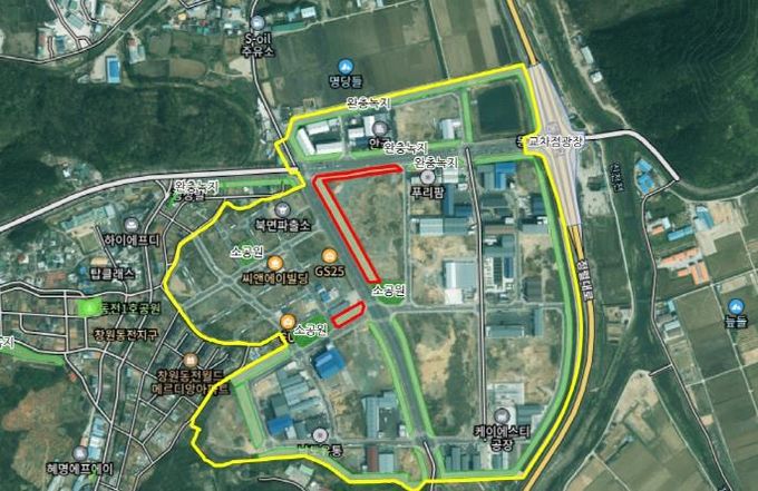 기후대응 도시숲(동전일반산업단지) 위치도