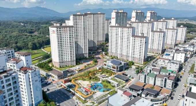 영주가흥 사랑으로 부영아파트 전경