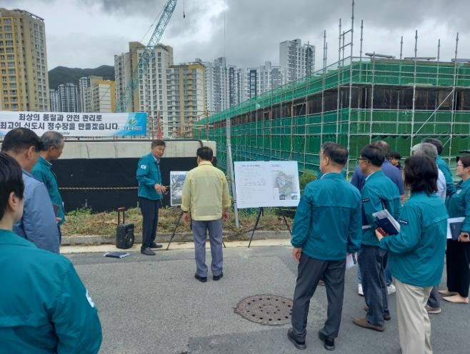 신도시정수장 브리핑 현장 사진