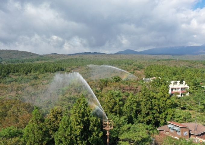 원격 가동 산불 소화시설