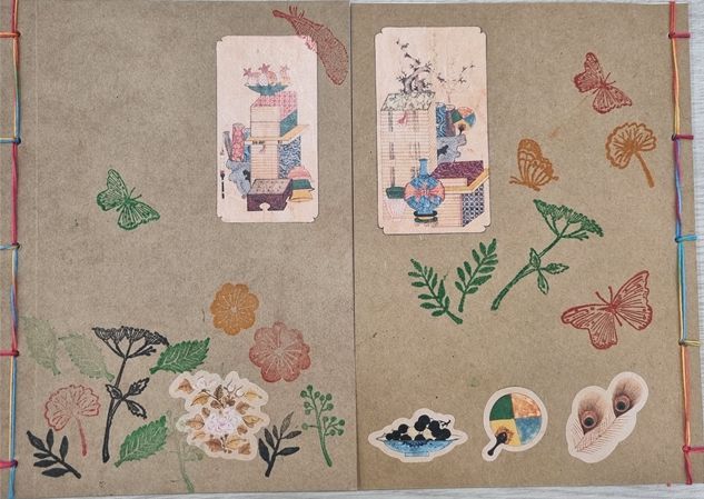 전통 책 제본방식인 ‘오침안정법’으로 책 제본 후 ‘나만의 책’ 만들기 체험 진행