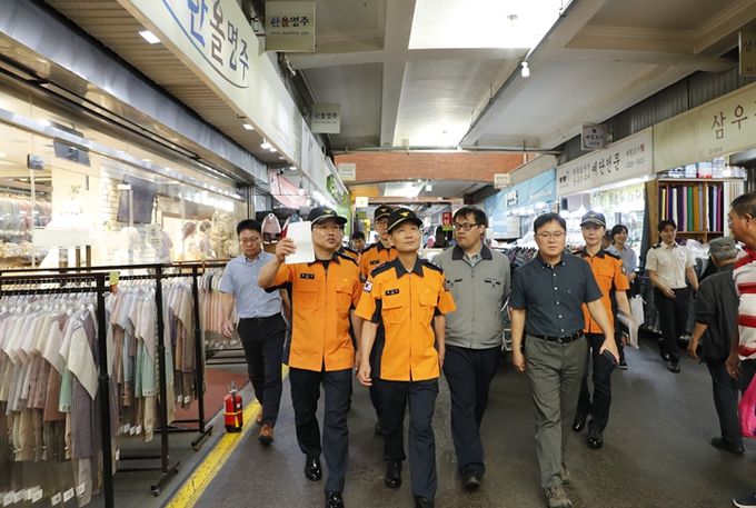 추석 연휴 대비 화재예방대책 현장 점검(광장시장)
