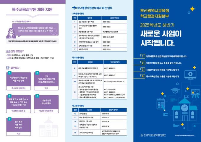 2025학년도 하반기 사업 홍보 리플릿
